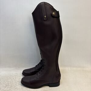 Heritage Contour II Field Womens Sz 7.5 B Brown Equestrian Zip Tall Riding Boot